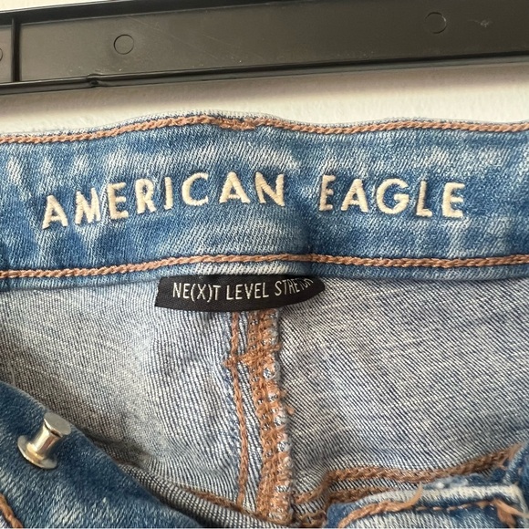 American Eagle Outfitters Women's Ripped Blue Skinny Jeans - Picture 7 of 11